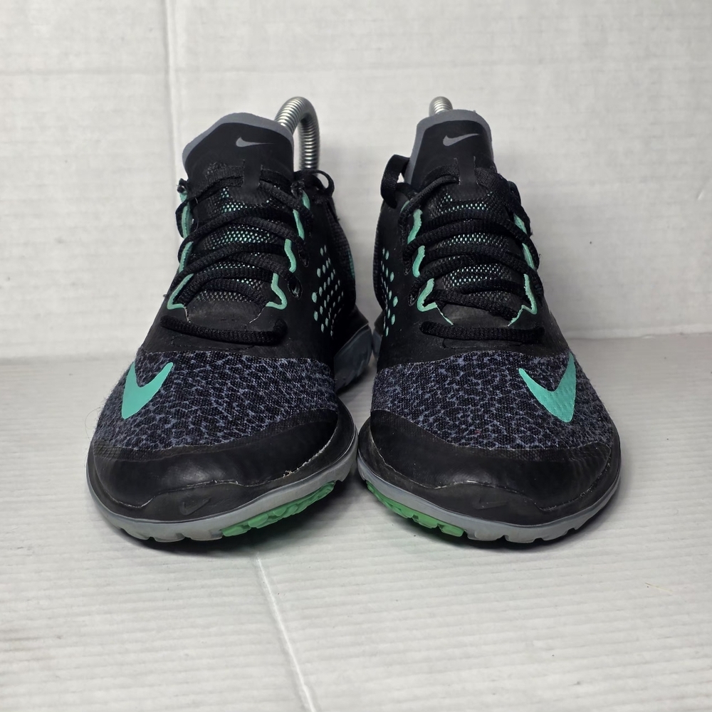 Nike FS Lite Run 2 Black & Green Running Sneakers Womans Size 6 - Picture 4 of 6